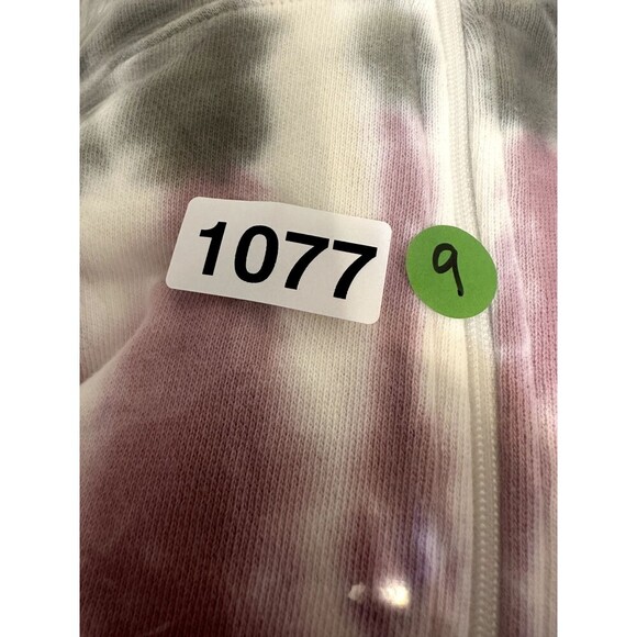 Old Navy Womans Tie Dye Sweater Size 3X Zip Up Hooded Y2K Artsy Beachy Hippie - Picture 10 of 11